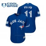 Camiseta Beisbol Hombre Toronto Blue Jays Kevin Pillar Cool Base Entrenamiento de Primavera 2019 Azul