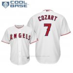Camiseta Beisbol Hombre Los Angeles Angels Zack Cozart Cool Base 1ª Blanco