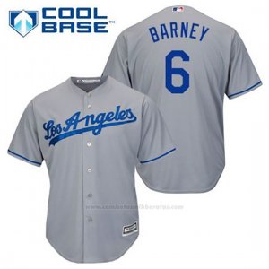 Camiseta Beisbol Hombre Los Angeles Dodgers Darwin Barney 6 Gris Cool Base