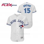 Camiseta Beisbol Hombre Toronto Blue Jays Randal Grichuk 150th Aniversario Patch Autentico Flex Base Blanco