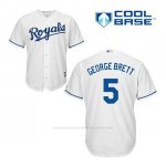 Camiseta Beisbol Hombre Kansas City Royals George Brett 5 Blanco 1ª Cool Base
