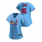 Camiseta Beisbol Mujer St. Louis Cardinals Kolten Wong 2020 Replica Alterno Azul