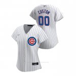 Camiseta Beisbol Mujer Chicago Cubs Personalizada 2020 Replica Primera Blanco
