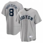 Camiseta Beisbol Hombre Boston Red Sox Carl Yastrzemski Road Cooperstown Collection Gris