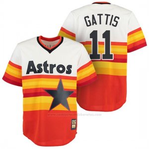 Camiseta Beisbol Hombre Houston Astros Evan Gattis Naranja Cooperstown Vintage