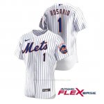 Camiseta Beisbol Hombre New York Mets Amed Rosario Autentico Nike Blanco