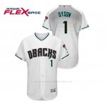 Camiseta Beisbol Hombre Arizona Diamondbacks Jarrod Dyson 150th Aniversario Patch Autentico Flex Base Blanco