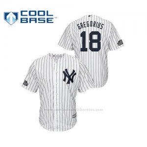 Camiseta Beisbol Hombre New York Yankees Didi Gregorius 2019 London Series Cool Base Blanco