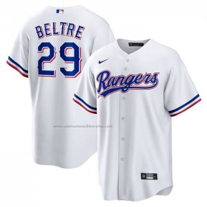 Camiseta Beisbol Hombre Texas Rangers Adrian Beltre Retired Primera Replica Blanco Camiseta Beisbol Hombre Texas Rangers Adrian Beltre Retired Primera Replica Blanco