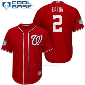 Camiseta Beisbol Hombre Washington Nationals Adam Eaton Scarlet 2017 Entrenamiento de Primavera Cool Base