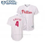 Camiseta Beisbol Nino Philadelphia Phillies Scott Kingery Cool Base 1ª Replica Blanco