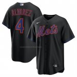 Camiseta Beisbol Hombre New York Mets Francisco Alvarez Alterno Replica Negro