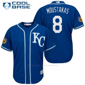 Camiseta Beisbol Hombre Kansas City Royals Mike Moustakas 8 2017 Entrenamiento de Primavera Cool Base Jugador