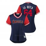 Camiseta Beisbol Mujer Los Angeles Angels Felix Pena 2018 Llws Players Weekend La Befla Azul