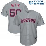 Camiseta Beisbol Hombre Boston Red Sox 2017 Estrellas y Rayas 50 Mookie Betts Gris Cool Base