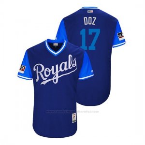 Camiseta Beisbol Hombre Kansas City Royals Hunter Dozier 2018 Llws Players Weekend Doz Royal