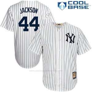 Camiseta Beisbol Hombre New York Yankees 44 Reggie Jackson Blanco 1ª Cooperstown Coleccion Jugador Cool Base