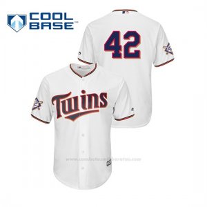 Camiseta Beisbol Hombre Minnesota Twins 2019 Jackie Robinson Day Cool Base Blanco