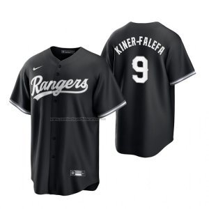 Camiseta Beisbol Hombre Texas Rangers Isiah Kiner Falefa Replica 2021 Negro