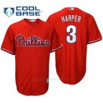 Camiseta Beisbol Hombre Philadelphia Phillies Bryce Harper Cool Base Majestic Rojo