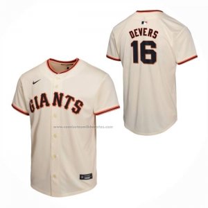 Camiseta Beisbol Nino San Francisco Giants Rafael Devers Primera Game Crema