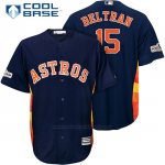 Camiseta Beisbol Hombre Houston Astros 2017 Postemporada Carlos Beltran Azul Cool Base