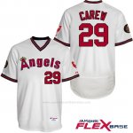 Camiseta Beisbol Hombre Los Angeles Angels Rod Carew Autentico Coleccion Flex Base Blanco Jugador