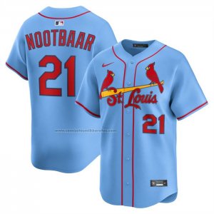Camiseta Beisbol Hombre St. Louis Cardinals Lars Nootbaar Alterno Limited Azul Claro Camiseta Beisbol Hombre St. Louis Cardinals Lars Nootbaar Alterno Limited Azul Claro