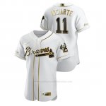 Camiseta Beisbol Hombre Atlanta Braves Ender Inciarte Golden Edition Autentico Blanco
