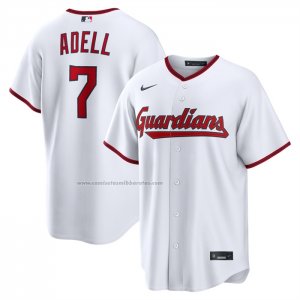 Camiseta Beisbol Hombre Cleveland Guardians Jo Adell Primera Replica Blanco