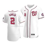 Camiseta Beisbol Hombre Washington Nationals Luis Garcia Autentico Primera Blanco