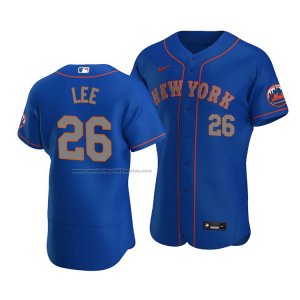 Camiseta Beisbol Hombre New York Mets Khalil Lee Autentico Azul