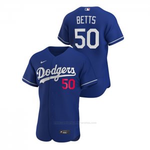 Camiseta Beisbol Hombre Los Angeles Dodgers Mookie Betts Authentic 2020 Alterno Azul