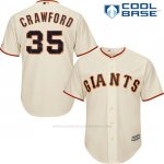 Camiseta Beisbol Hombre San Francisco Giants Randy Johnson Crema Cool Base Jugador