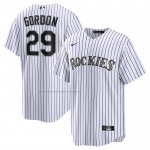 Camiseta Beisbol Hombre Colorado Rockies Tanner Gordon Primera Replica Blanco Camiseta Beisbol Hombre Colorado Rockies Tanner Gordon Primera Replica Blanco