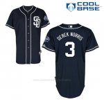 Camiseta Beisbol Hombre San Diego Padres Derek Norris 3 Azul Azul Alterno Cool Base