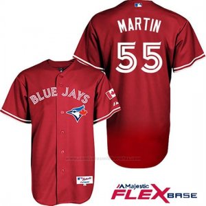 Camiseta Beisbol Hombre Toronto Blue Jays Russell Martin Autentico Coleccion Rojo Flex Base