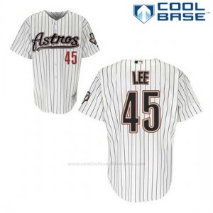 Camiseta Beisbol Hombre Houston Astros Carlos Lee 45 Blanco Cool Base