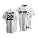 Camiseta Beisbol Nino Colorado Rockies Sam Hilliard Replica Primera 2020 Blanco