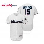 Camiseta Beisbol Hombre Miami Marlins Brian Anderson Flex Base Autentico Collection 1ª 2019 Blanco