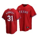 Camiseta Beisbol Hombre Texas Rangers Ian Kennedy Replica Alterno Rojo