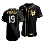 Camiseta Beisbol Hombre New York Yankees Masahiro Tanaka Golden Edition Autentico Negro