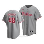 Camiseta Beisbol Hombre Philadelphia Phillies Spencer Howard Replica Road 2020 Gris