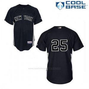Camiseta Beisbol Hombre New York Yankees Mark Teixeira 25 Negro Cool Base