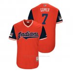 Camiseta Beisbol Hombre Cleveland Indians Yan Gomes 2018 Llws Players Weekend Gomer Rojo