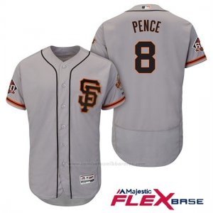 Camiseta Beisbol Hombre San Francisco Giants Hunter Pence Gris Alterno 60th Season Flex Base