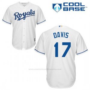 Camiseta Beisbol Hombre Kansas City Royals Wade Davis 17 Blanco 1ª Cool Base