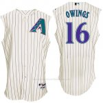 Camiseta Beisbol Hombre Arizona Diamondbacks 16 Chris Owings Blanco Turn Back The Clock