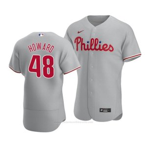 Camiseta Beisbol Hombre Philadelphia Phillies Spencer Howard Autentico Road 2020 Gris
