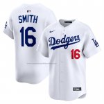 Camiseta Beisbol Hombre Los Angeles Dodgers Will Smith Alterno Limited Blanco